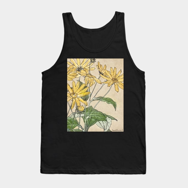 Sunflowers  by Hannah Borger Overbeck Tank Top by Kitchen Sink Stickers and More!